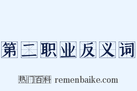 第二职业反义词是什么意思的图片